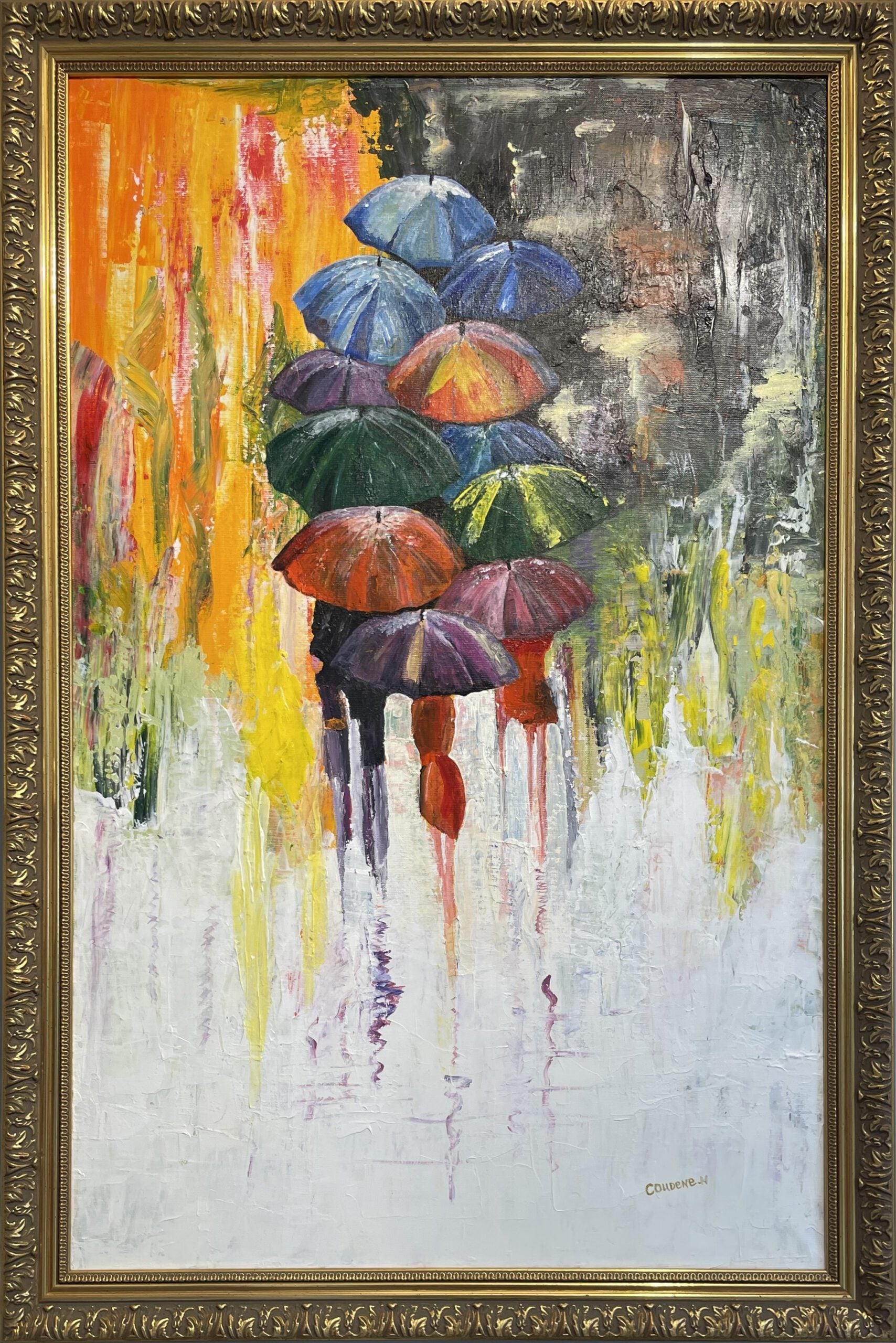 Parapluie sous la pluie