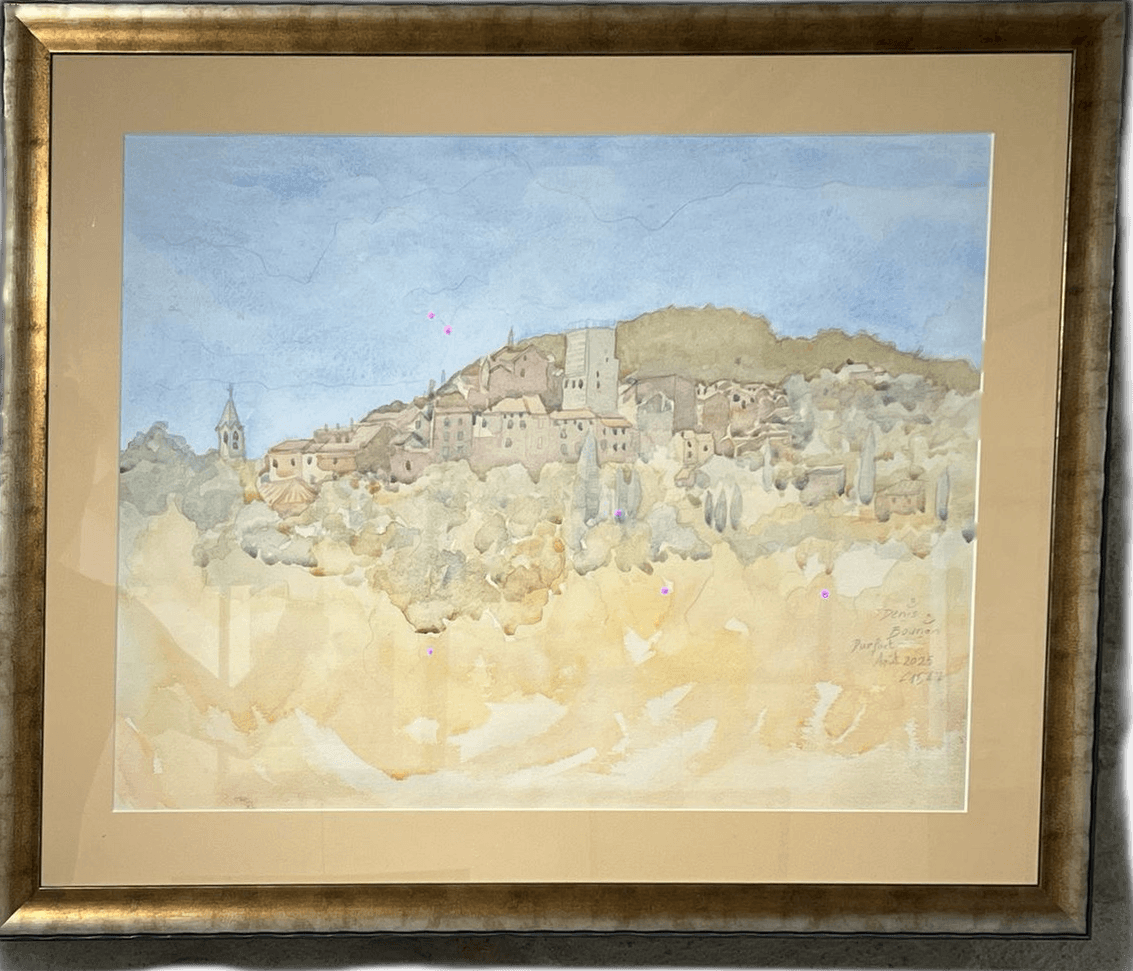 Village dans la lumière