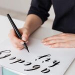 Atelier calligraphie animé par Sylvie Marc